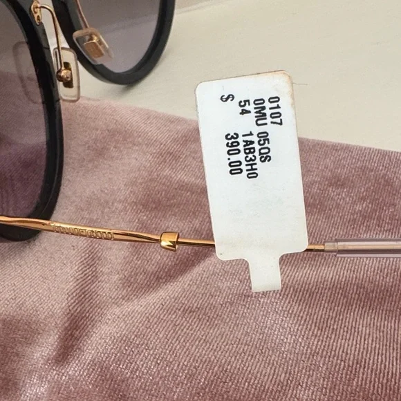 Miu Miu Gold and Black Sunglasses - Picture 6 of 8